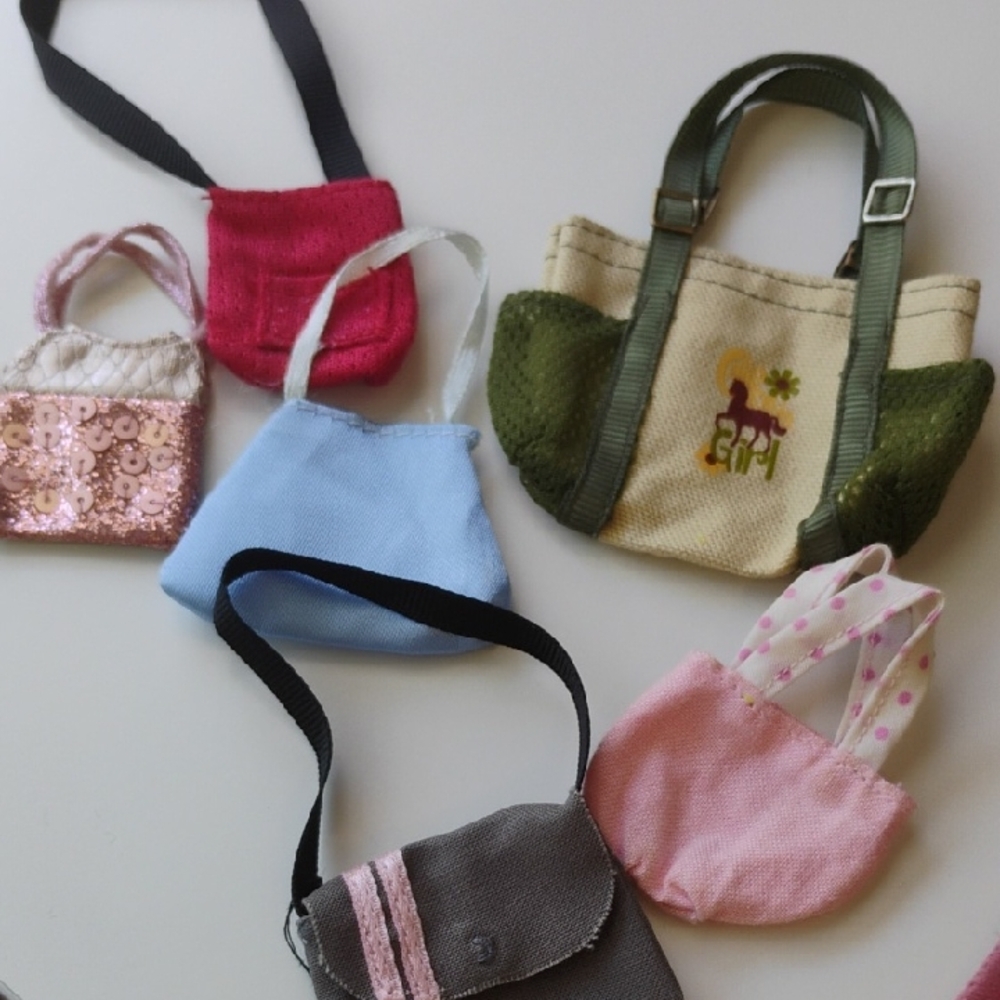 Mattel Barbie Handbag Set - Pink, Blue, Green